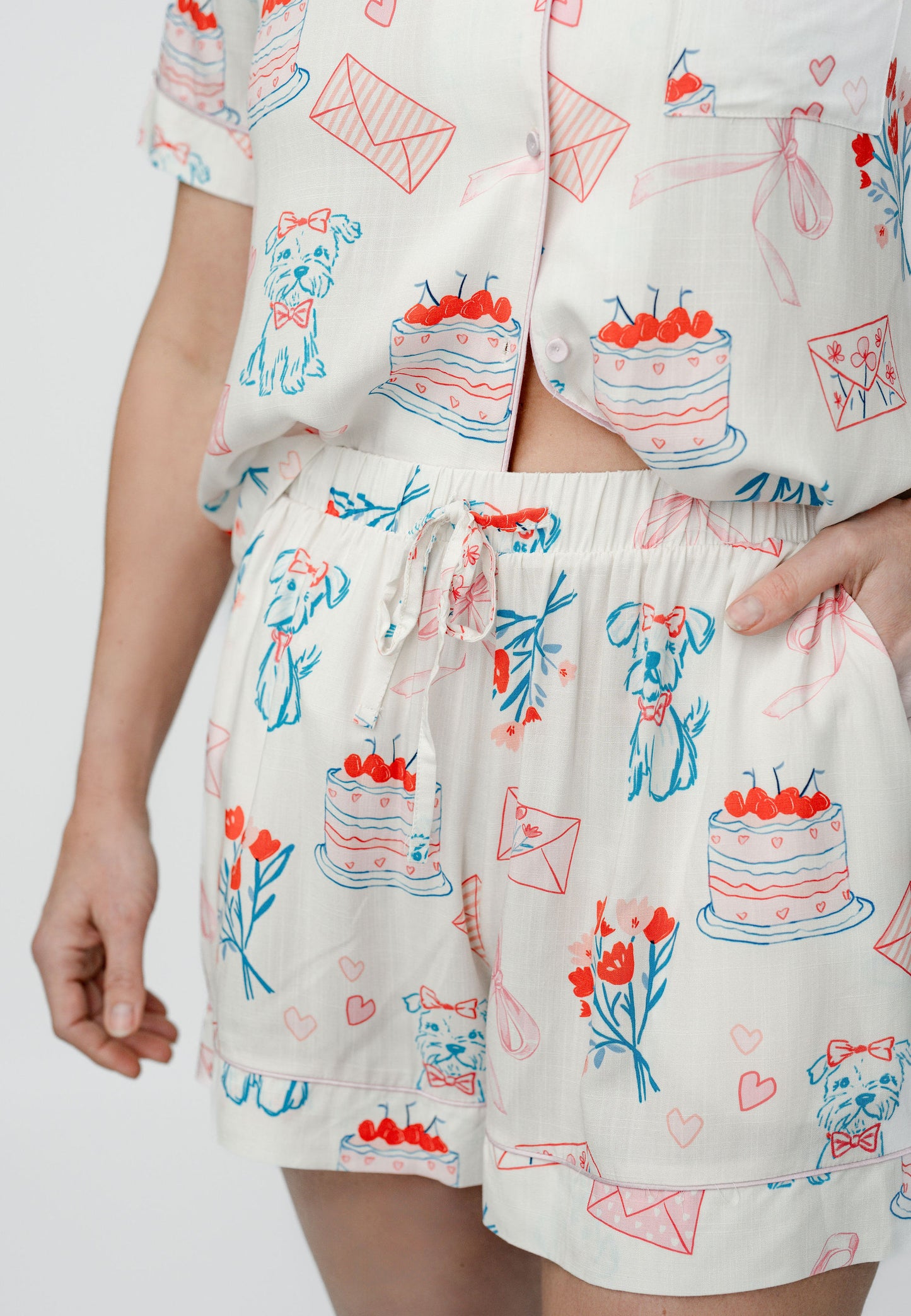 Favorite Things Short Sleeve Pajama Set | Rayon Slub | Imbali Charleston