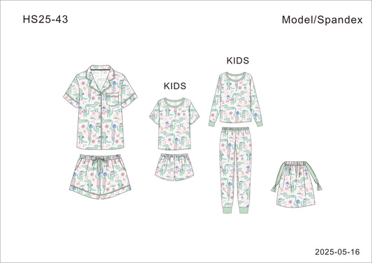 Alligator Disco Youth Long Pajama Set - Kids PJs