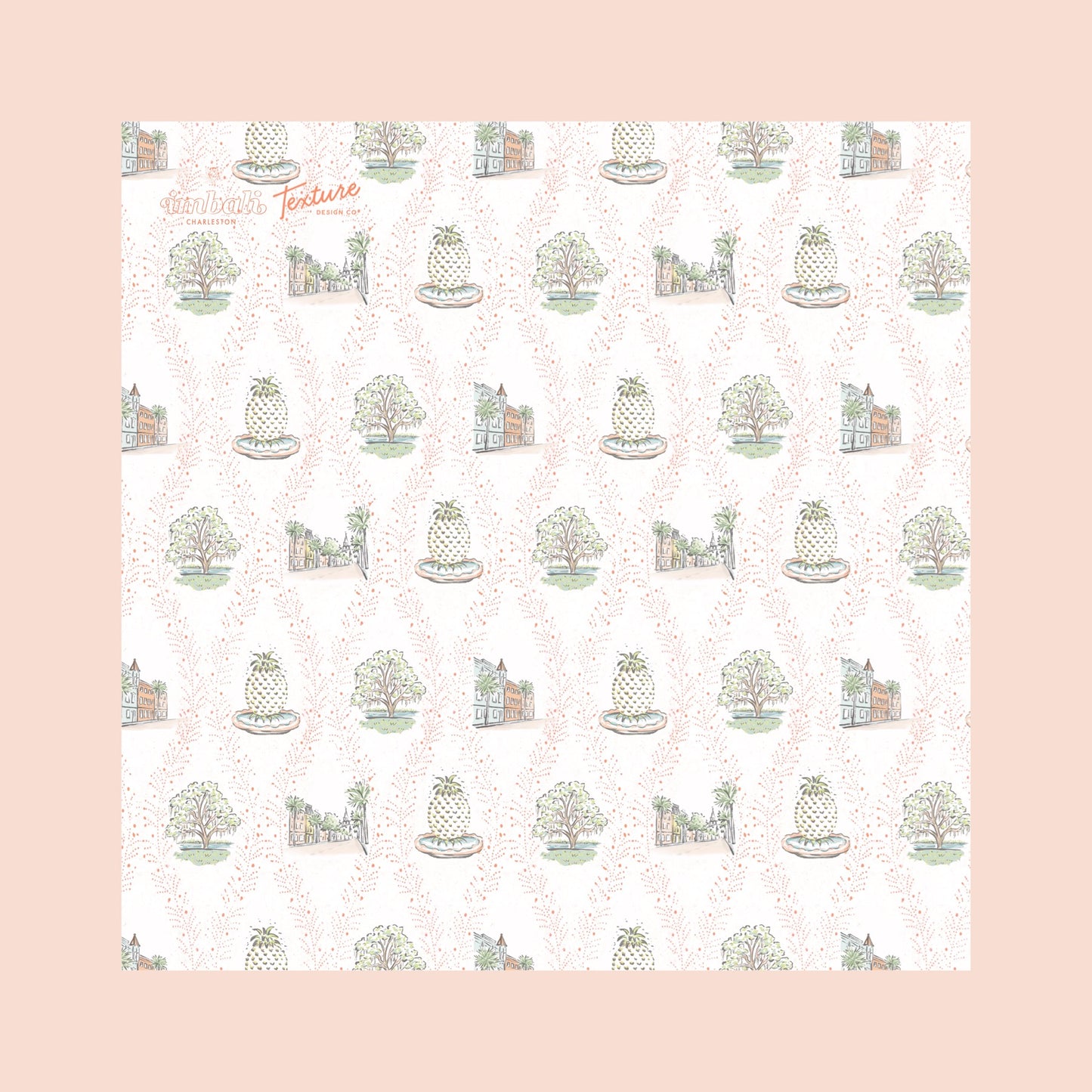 Charleston Charm Collab with Texture Design Co. Scarf 25x25" | Charleston Icons Print