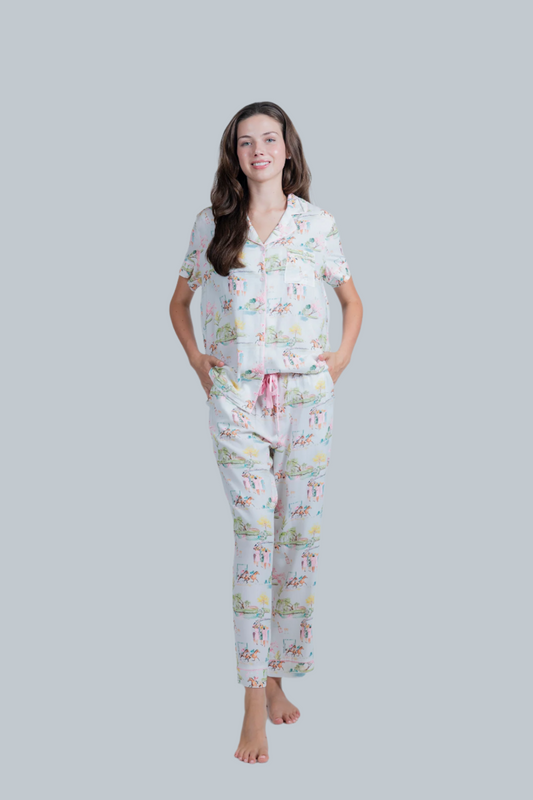 Day at the Races crop pant set