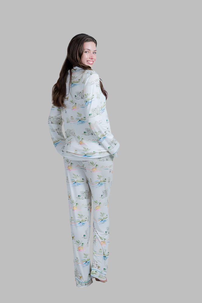 I Love Charleston Knit Button Down Pant Set