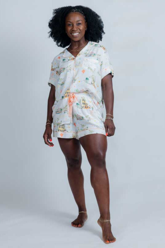 KAO Short Sleeve button down short set