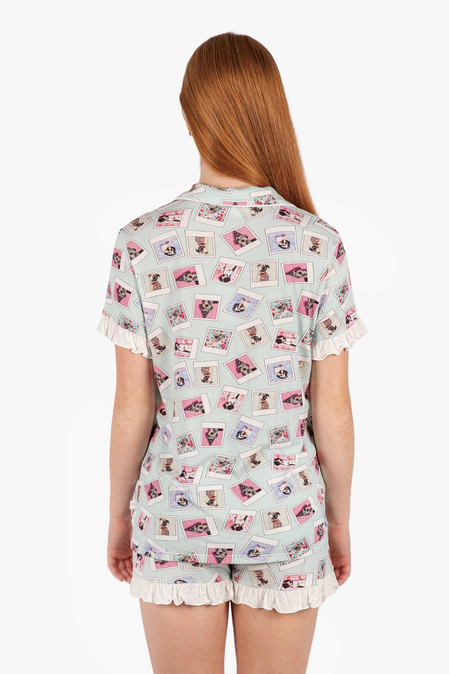 Polaroid Pups Button Down Short Set