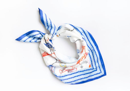 Texas Hold 'Em Scarf 25x25" - Bold Lone Star Print | Imbali Charleston