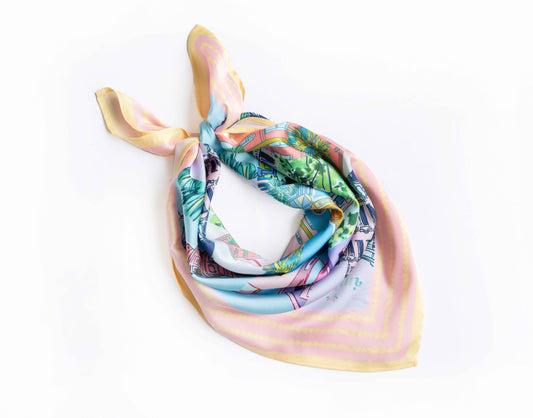 Charleston Pop Scarf 25x25" - Bright Artist Collaboration | Imbali Charleston