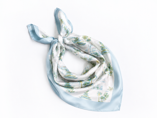 Charleston Watercolor Scarf 25x25" | Pastel Icons Print