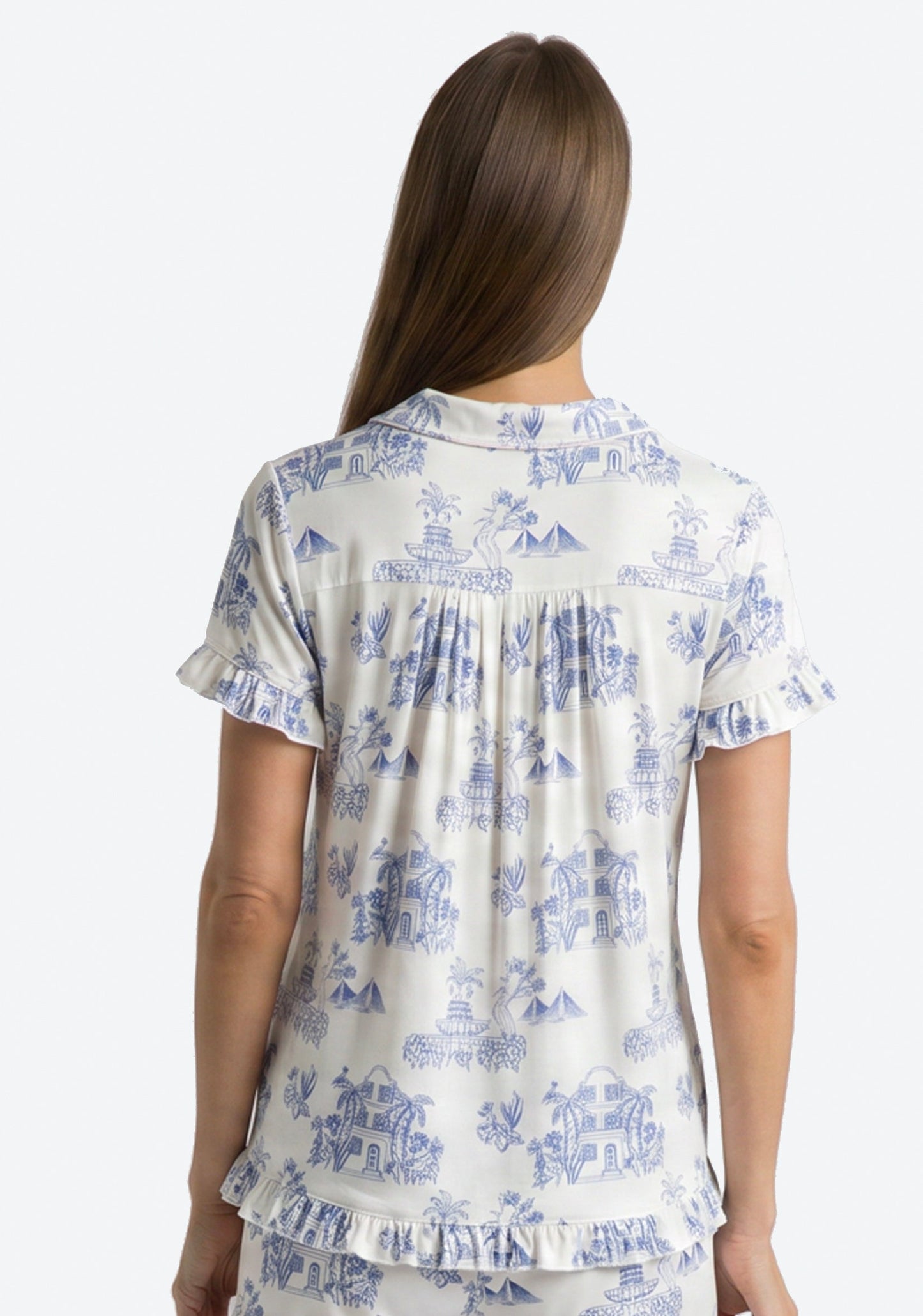 CHS Toile Modal Short Set - Charleston Print PJs