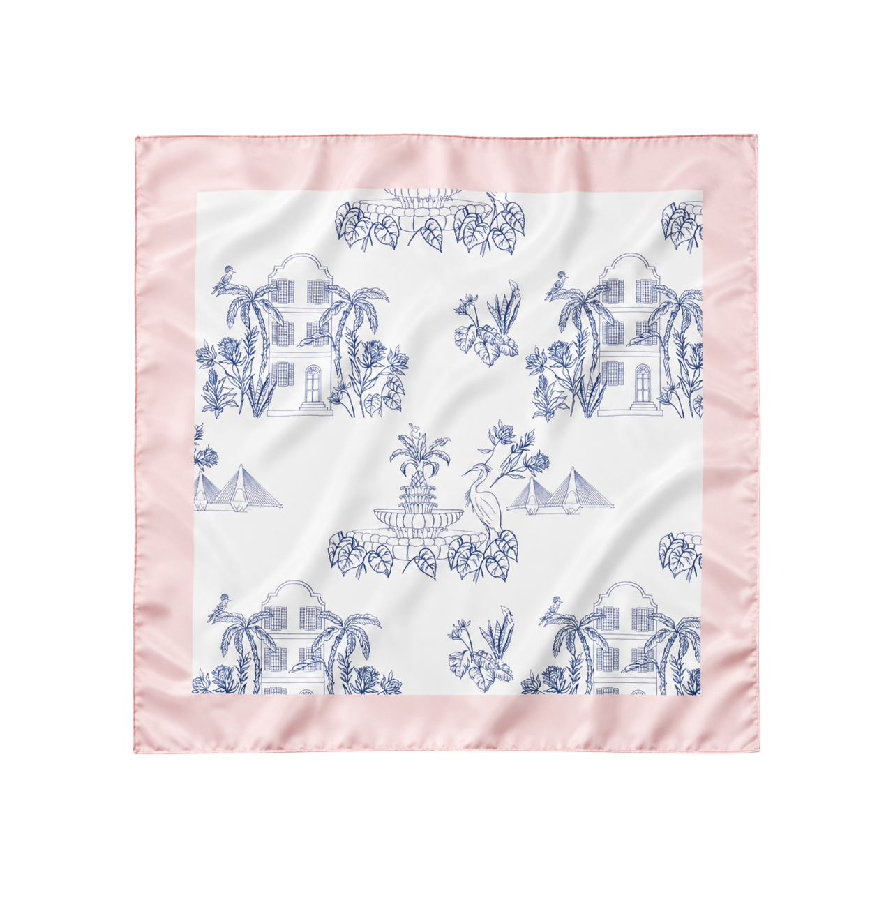 Charleston Toile Scarf 25x25" | Charleston Icons Print