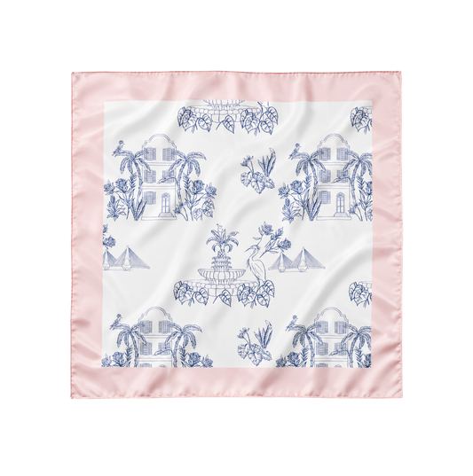 Charleston Toile Scarf 25x25" | Charleston Icons Print