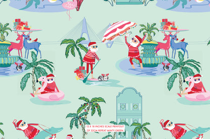 Santa in Charleston PJ Set - Southern Christmas Pajamas | Imbali Charleston
