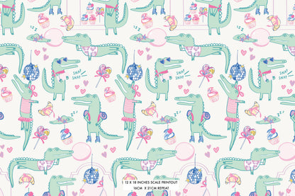 Alligator Disco Youth Long Pajama Set - Kids PJs
