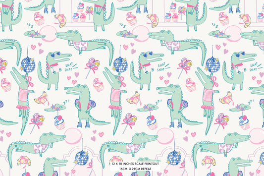 Alligator Disco Youth Short Pajama Set - Kids PJs