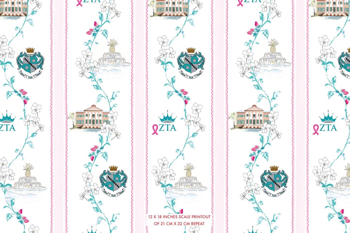 Zeta Tau Alpha College of Charleston Crop Pajama Set - CofC Sorority PJs