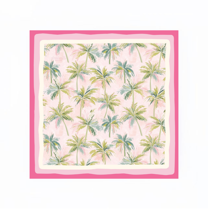 Paradise Palm Printed Satin Scarf