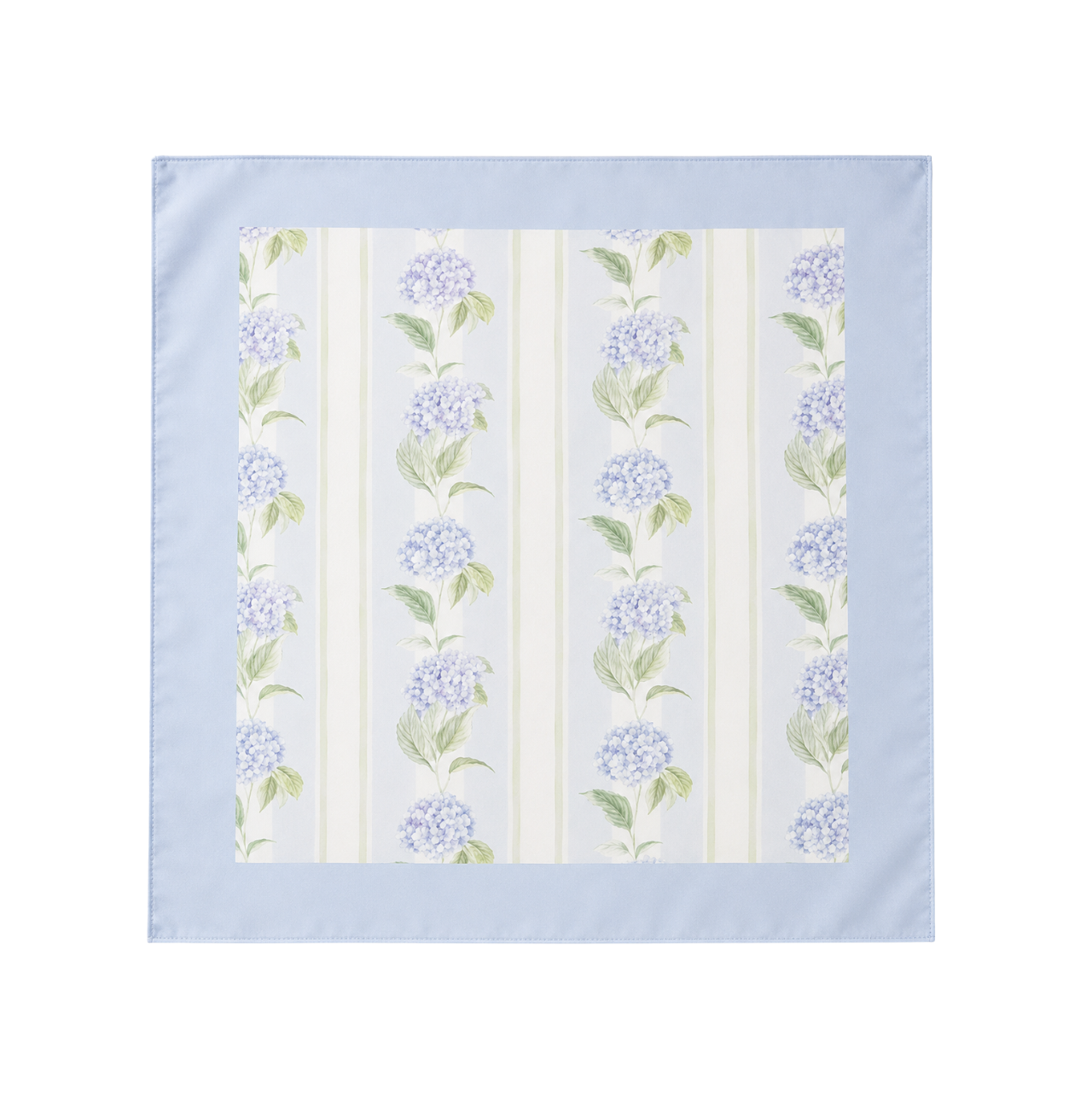 Hydrangea Stripe Scarf 25x25" | Floral Stripe Print