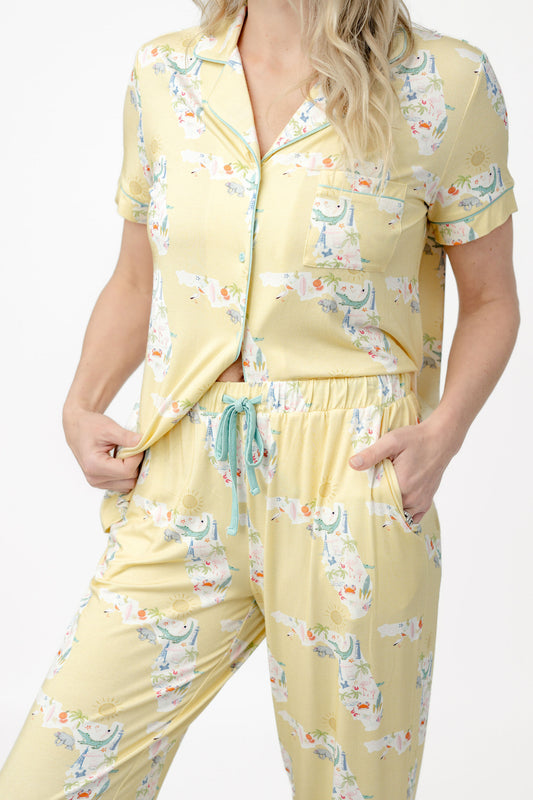Florida Gold Modal Crop PJ Set