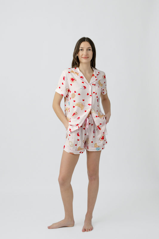 Besties Forever Short Sleeve Pajama Set | Lyocell Blend | Imbali Charleston