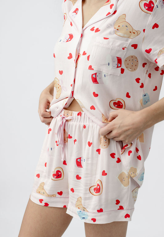Besties Forever Short Sleeve Pajama Set | Lyocell Blend | Imbali Charleston