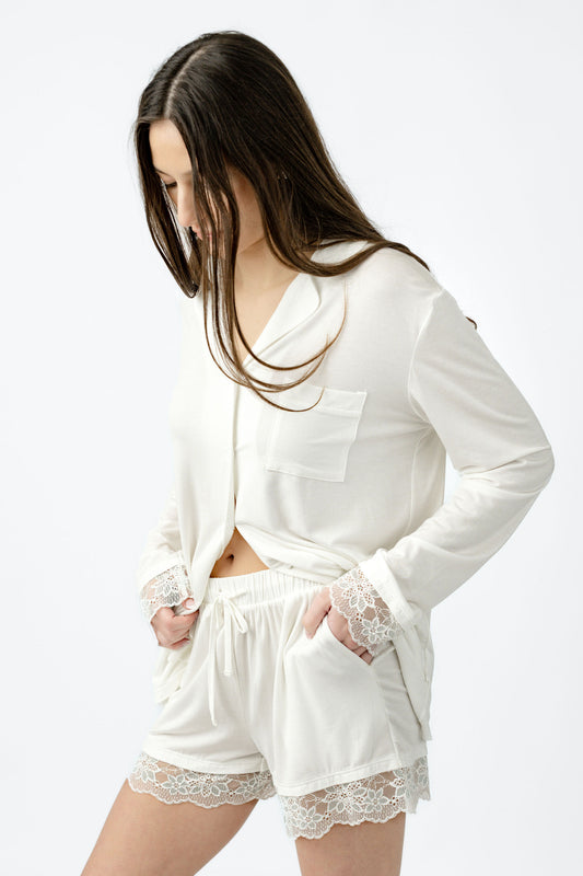 Special Day Bridal Modal LS Short PJ Set
