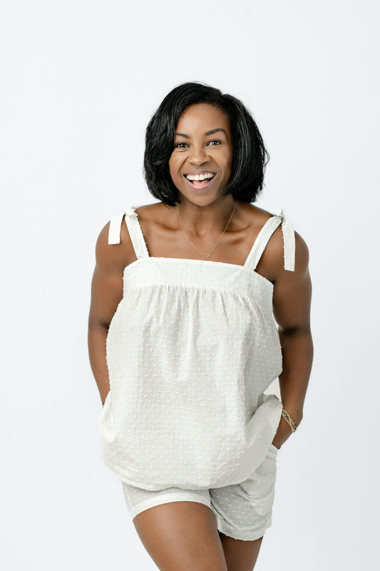 Dobby Day Bridal Cami Short Set - Imbali Charleston