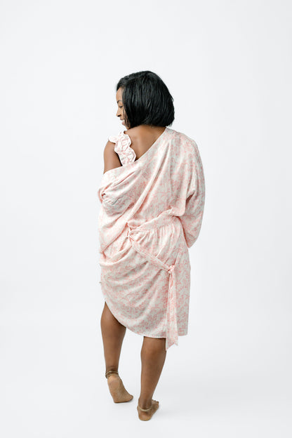 English Toile Pink LV Robe