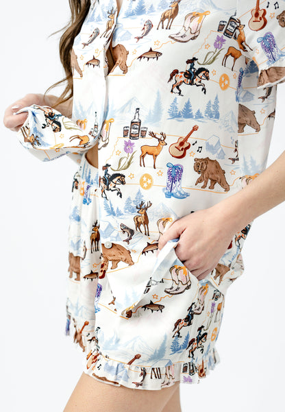 Big T Short Ruffle PJ Set