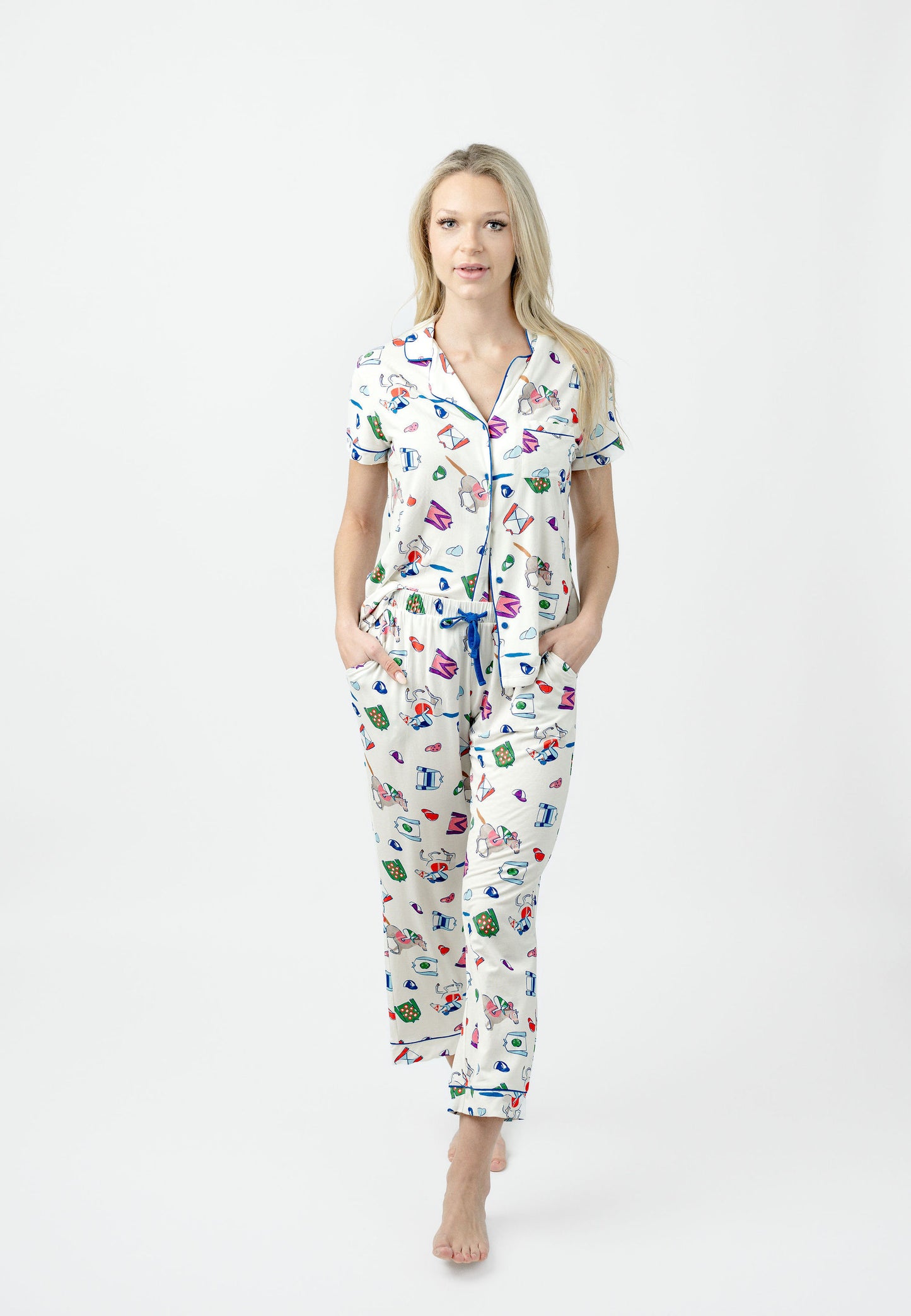 Jockey Silks Crop Pajama Set - Modal Knit