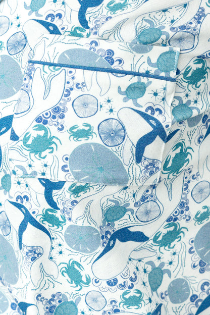Denim Sea Life Modal Short PJ Set