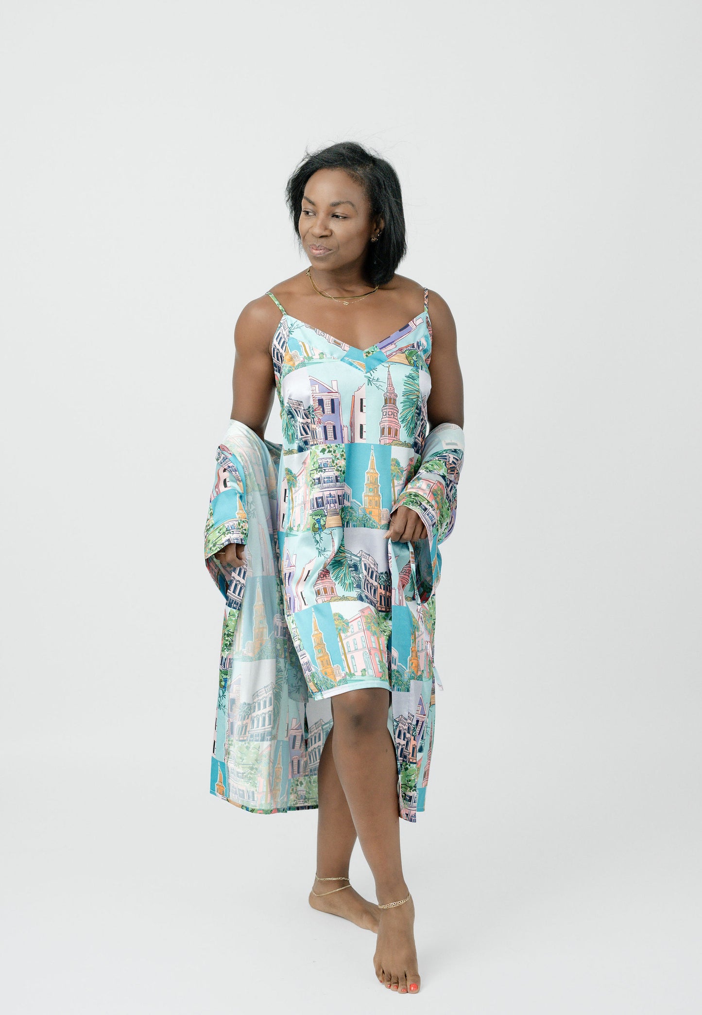 Charleston Pop Chemise - Charleston Print | Imbali Charleston