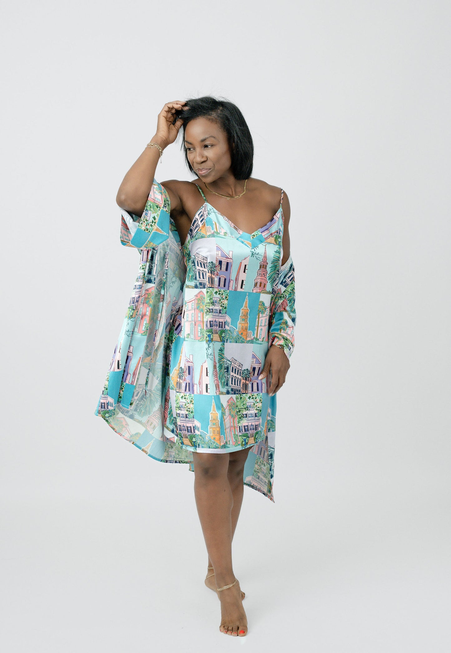 Charleston Pop Robe - Charleston Print