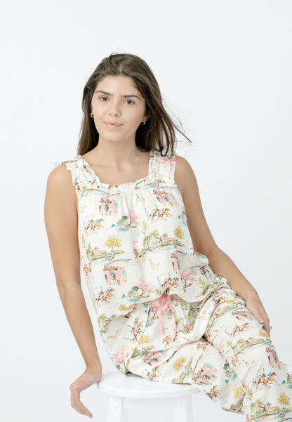 Day at the Races Ruffle Crop PJ Set