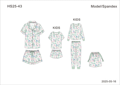 Alligator Disco Youth Long Pajama Set - Kids PJs