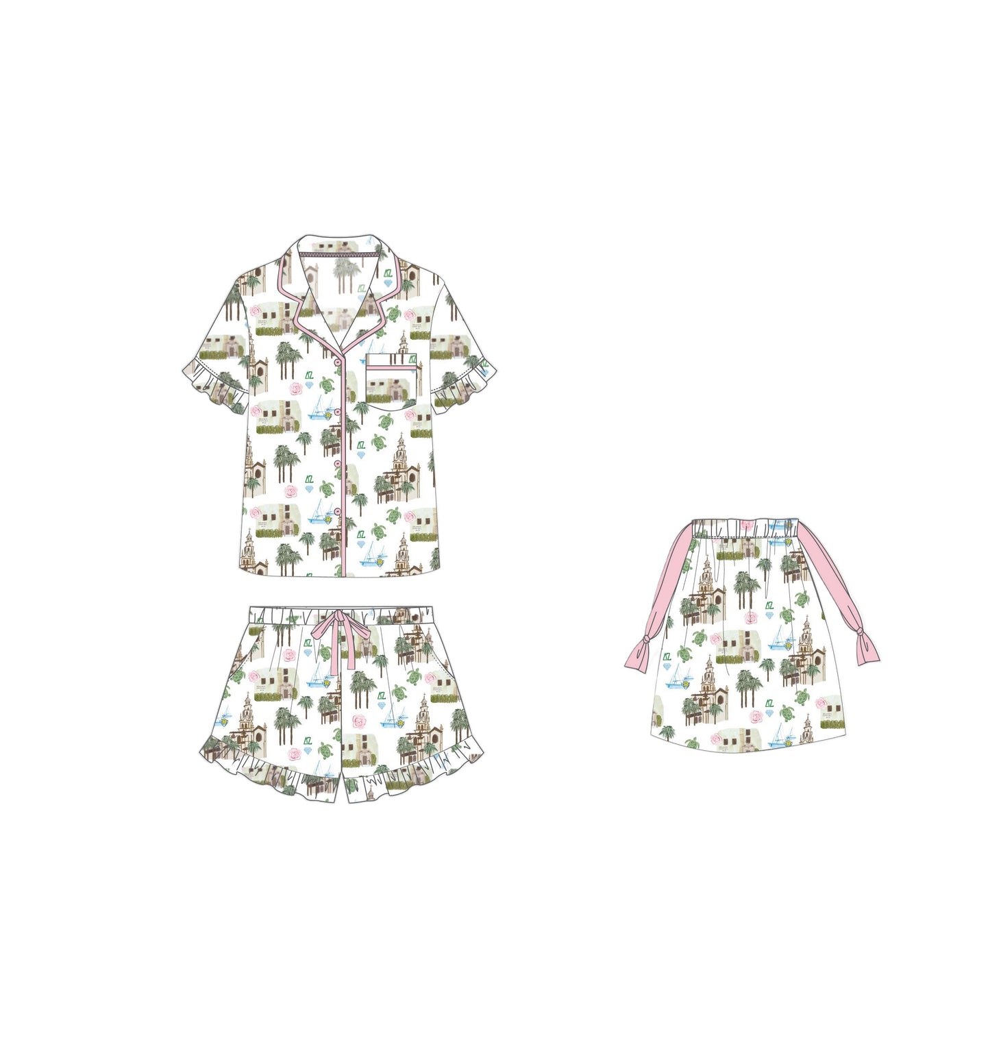 Delta Zeta Rollins College Pajama Set - Sorority PJs | Imbali Charleston