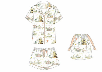 KAO Short Sleeve button down short set