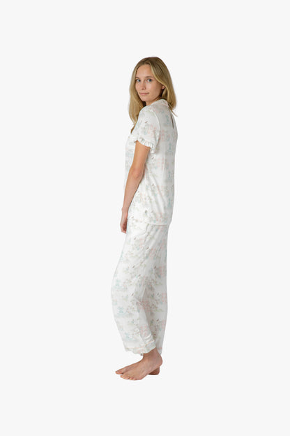 CHS Outline Multi Short Sleeve Crop PJ Set - Charleston Print PJs