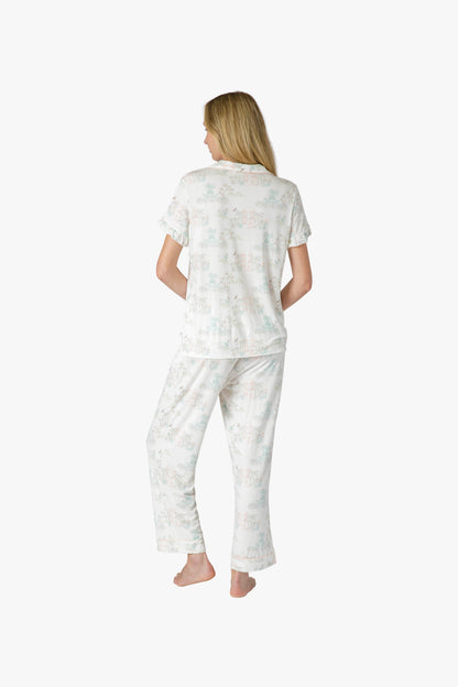 CHS Outline Multi Short Sleeve Crop PJ Set - Charleston Print PJs