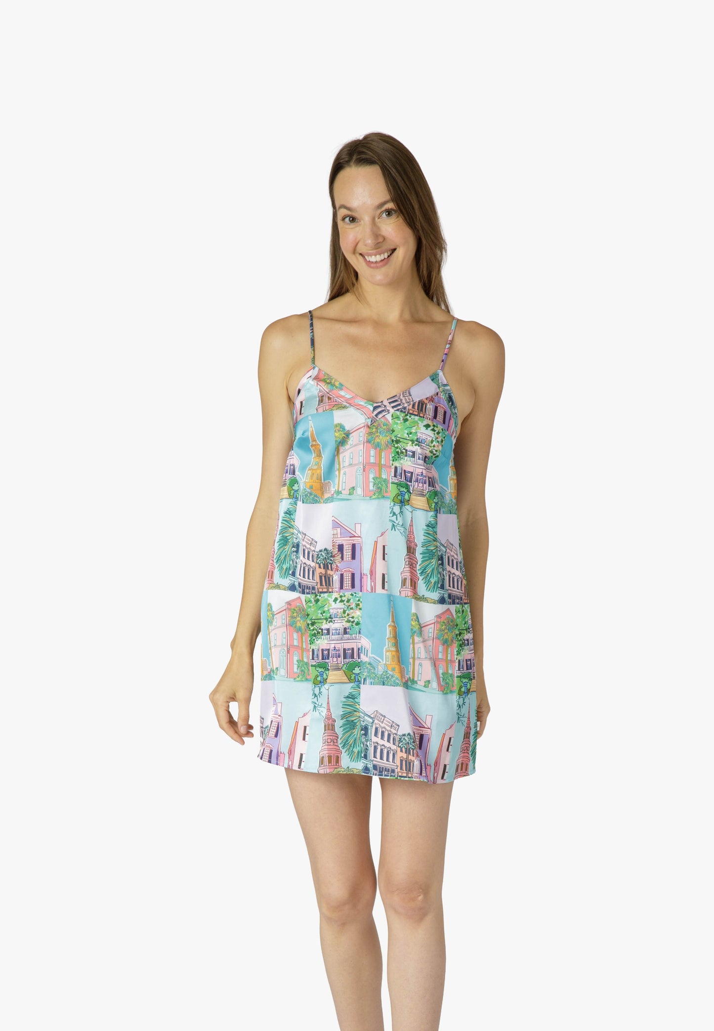 Charleston Pop Chemise - Charleston Print