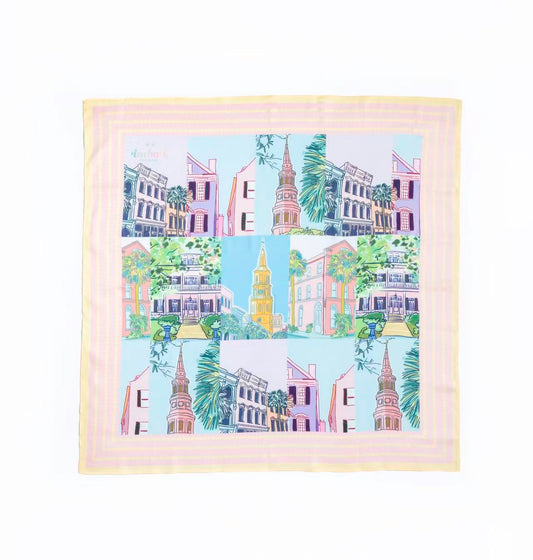 Charleston Pop Scarf 25x25" - Bright Artist Collaboration | Imbali Charleston
