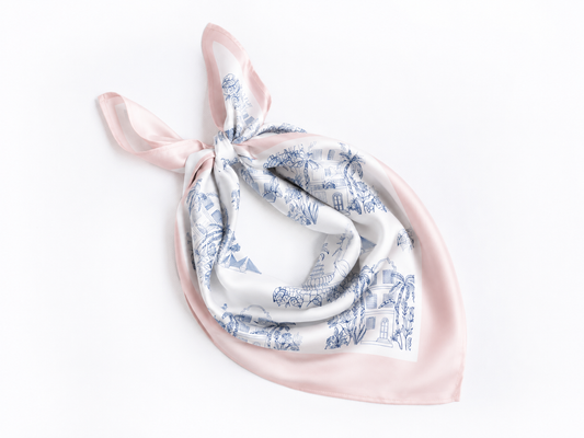 Charleston Toile Scarf 25x25" | Charleston Icons Print