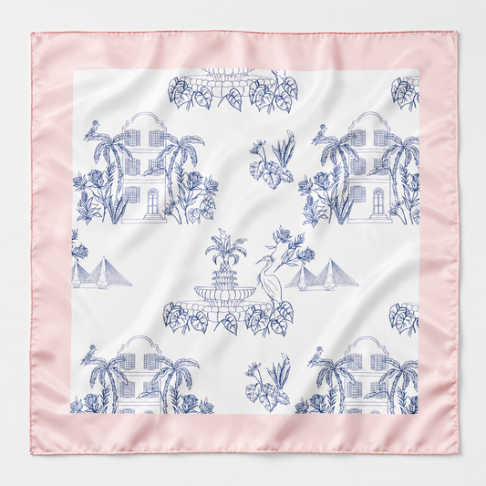 Charleston Toile Scarf 25x25" | Charleston Icons Print