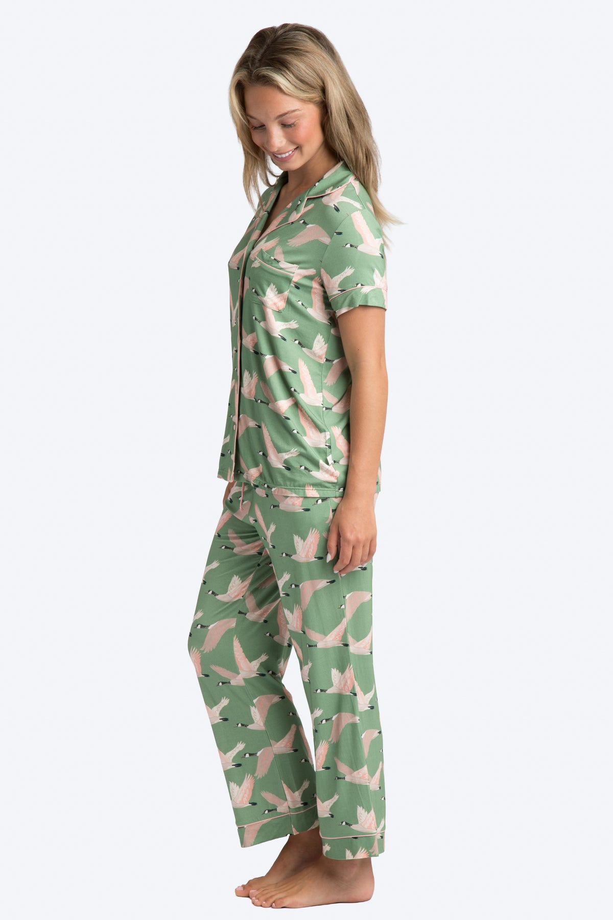 Canada Geese Crop Pajama Set