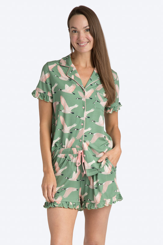 Canada Geese Short Pajama Set