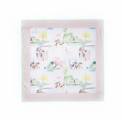 Day at the Races Scarf 25x25" | Ladies Racing Theme