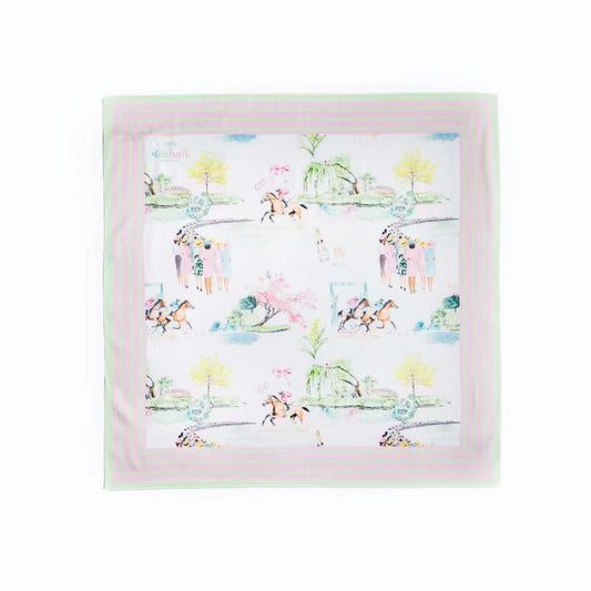 Day at the Races Scarf 25x25" - Ladies Racing Theme | Imbali Charleston