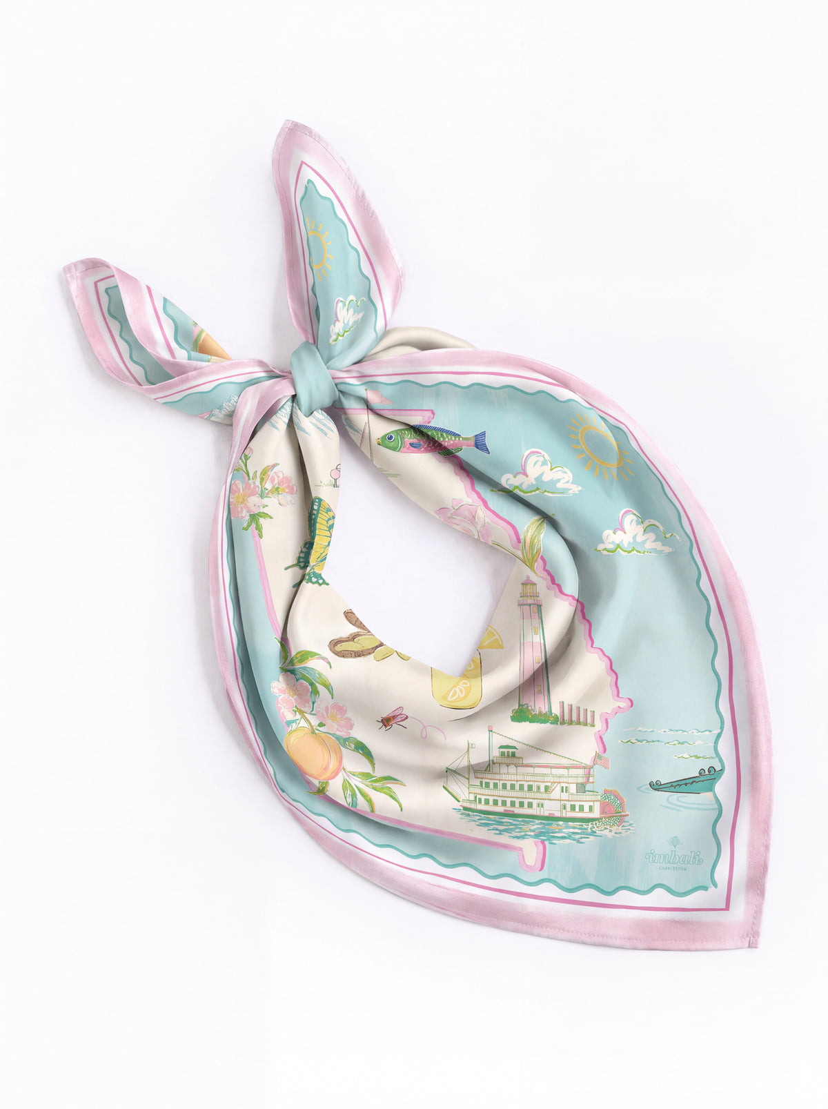 Georgia Icons Printed Satin Scarf