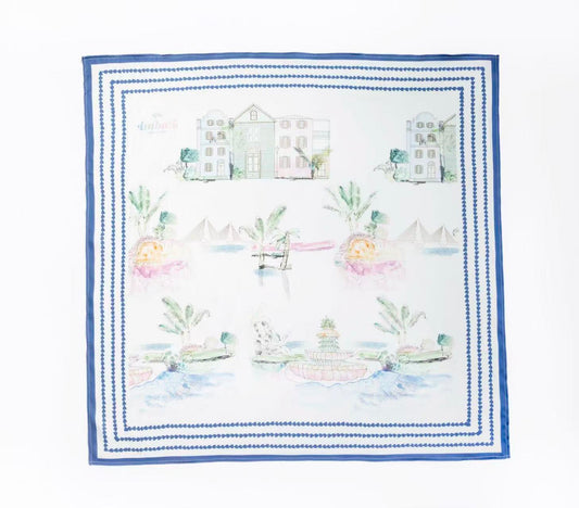 I Love Charleston Scarf 25x25" - Charleston Icons Print | Imbali Charleston