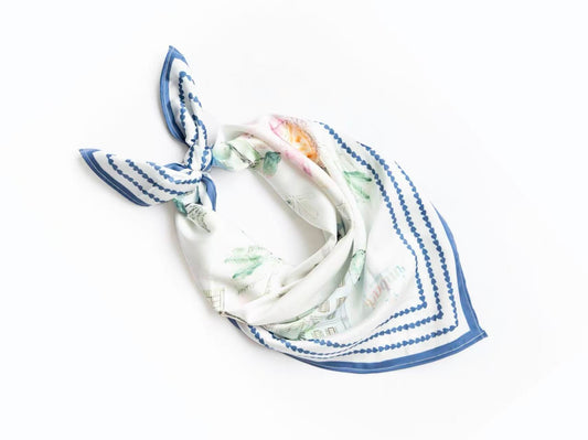 I Love Charleston Scarf 25x25" - Charleston Icons Print | Imbali Charleston