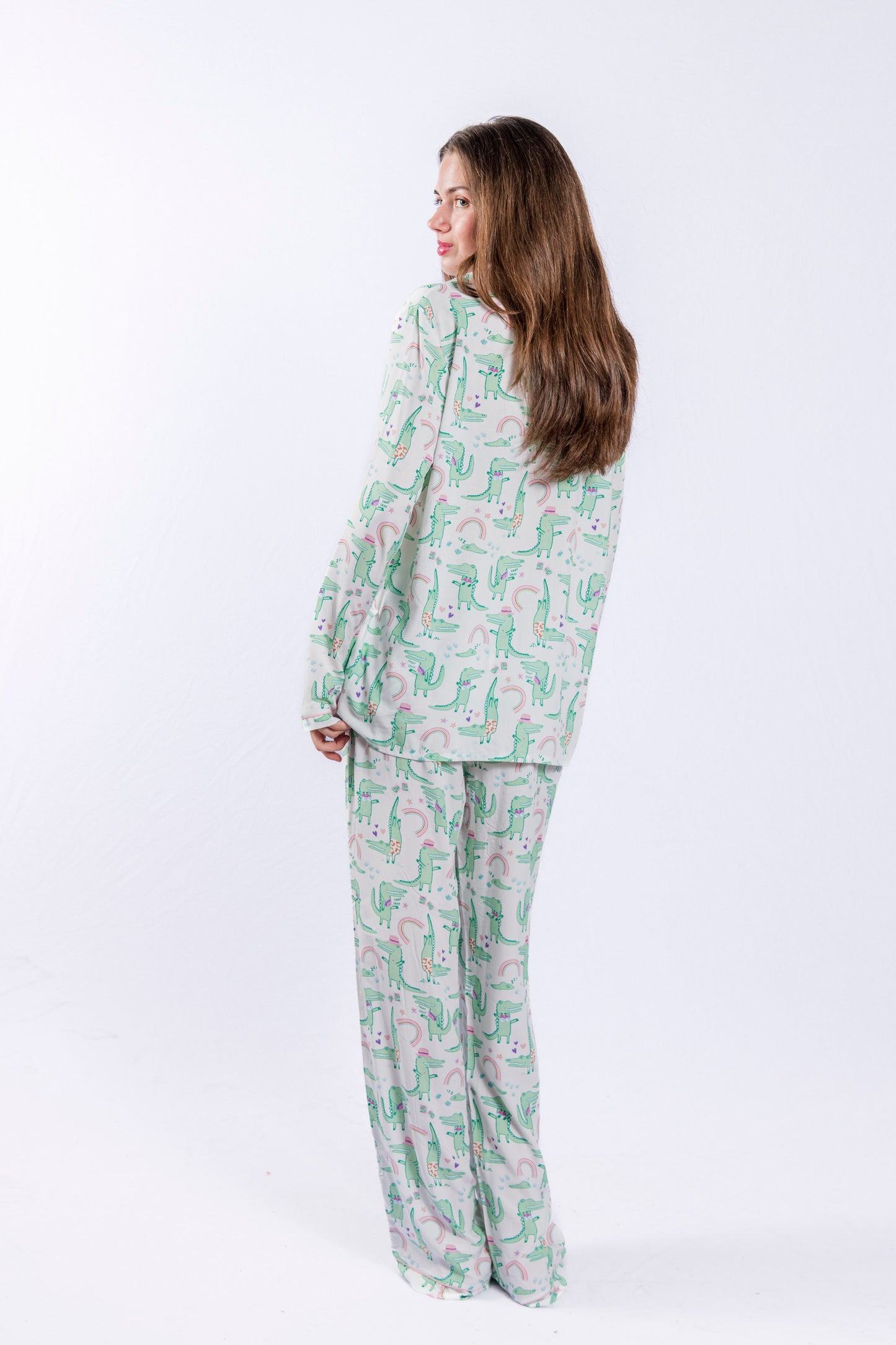 Alligator Adventure Long Sleeve Button Down Pant Set