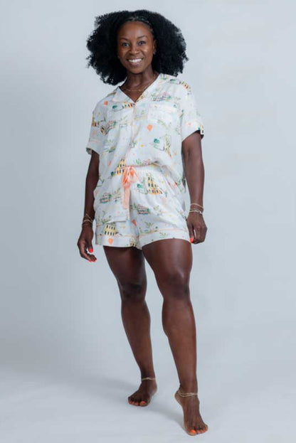 KAO Short Sleeve button down short set