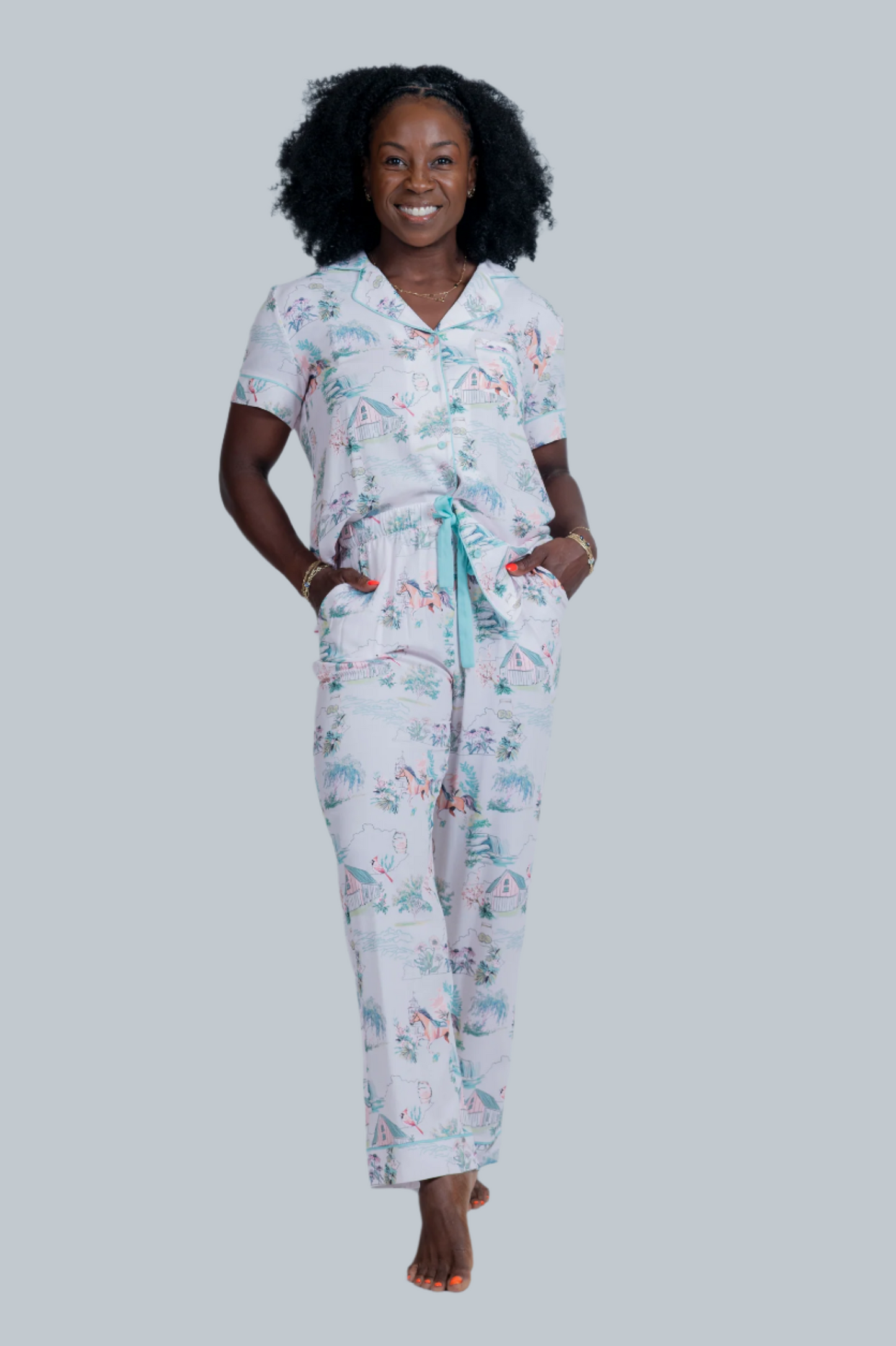 Kentucky Summer crop pant set